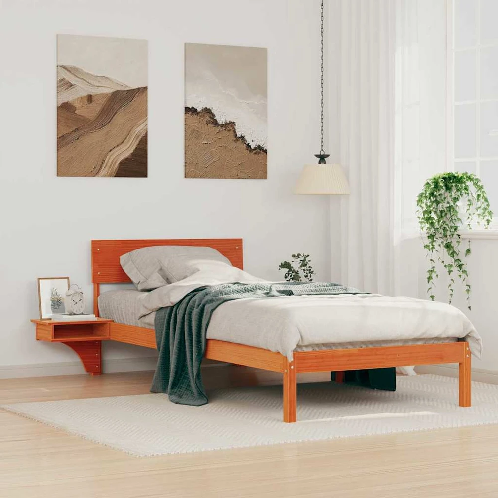 Lova Lovos rėmas Vaško ruda 90 x 200 cm Kietos pušies mediena