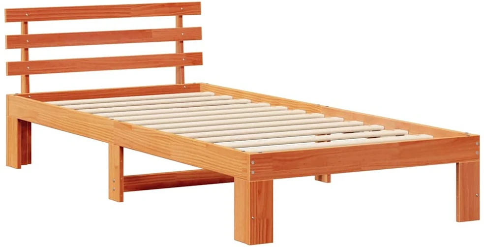 Lova Lovos rėmas Vaško ruda 90 x 200 cm Kietos pušies mediena