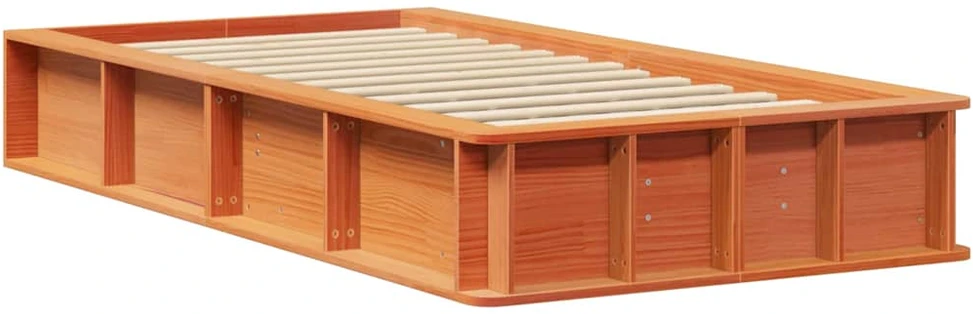 Lova Lovos rėmas Vaško ruda 90 x 200 cm Kietos pušies mediena