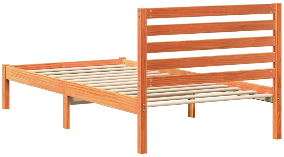 Lova Lovos rėmas Vaško ruda 90 x 200 cm Kietos pušies mediena