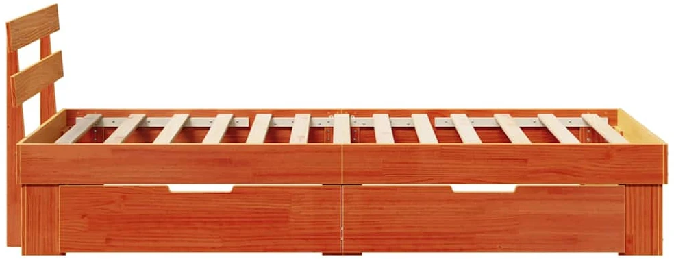 Lova Lovos rėmas Vaško ruda 90 x 200 cm Kietos pušies mediena