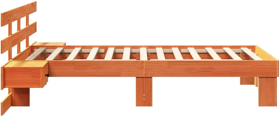 Lova Lovos rėmas Vaško ruda 90 x 200 cm Kietos pušies mediena
