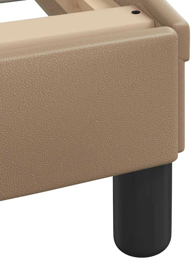 Lovos rėmas su galvūgaliu, kapučino, 180x200cm, dirbtinė oda