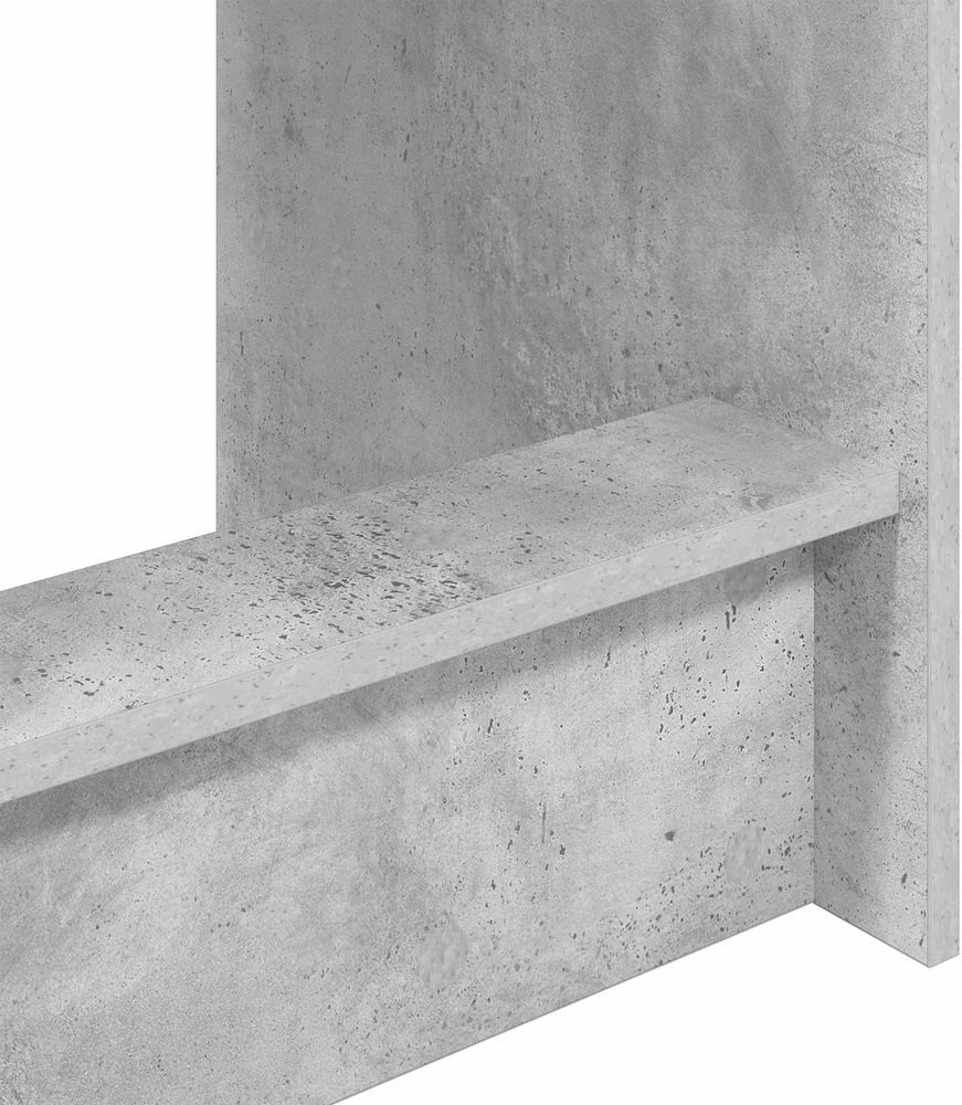 Lova Lovos stalas Betono pilka Apdirbta mediena 100 x 45 x 75 cm