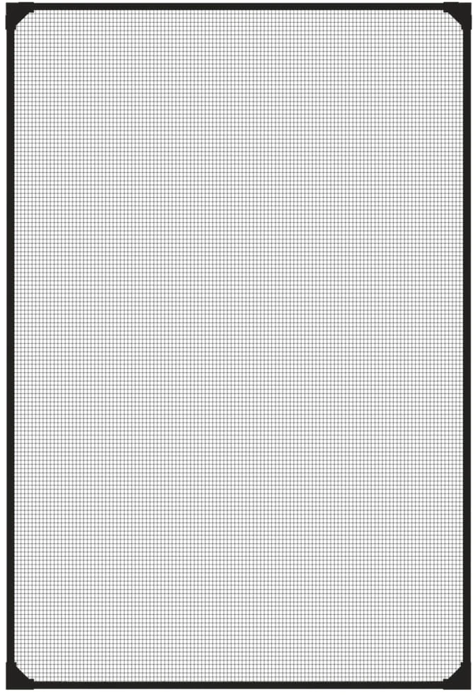 Magnetinis tinklelis nuo vabzdžių langams, antracito, 80x120cm