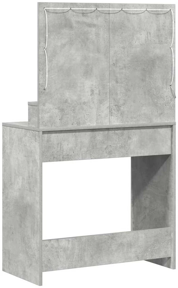 Makiažo stalas Betono pilka 78,5 x 41 x 135 cm Apdirbta mediena