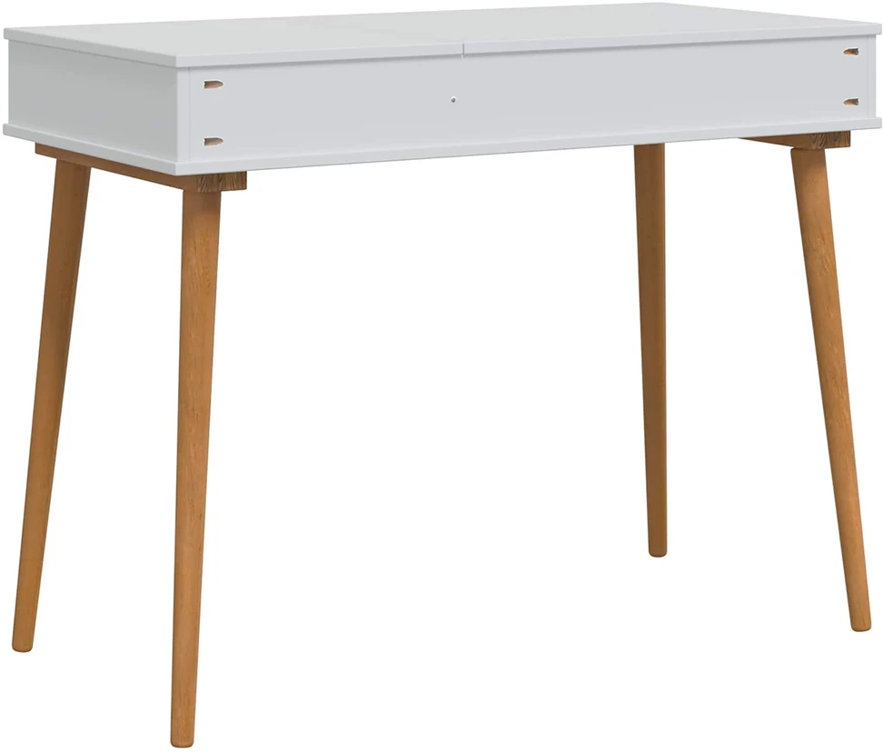 vidaxl Makiažo stalas FAUSKE Balta 100 x 50 x 78 cm