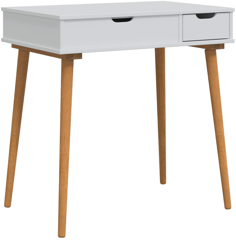 vidaxl Makiažo stalas FAUSKE Balta 76 x 50 x 78 cm