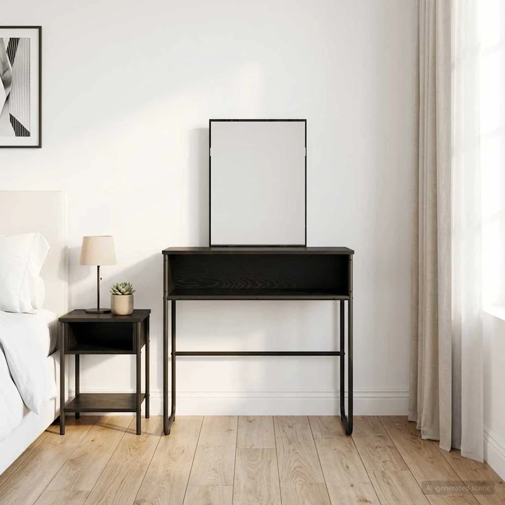 Makiažo stalas Juodojo ąžuolo 81 x 40 x 131 cm Apdirbta mediena