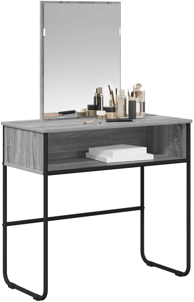 Makiažo stalas Pilka Sonoma 81 x 40 x 131 cm Apdirbta mediena