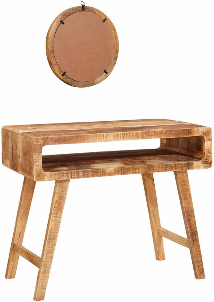 Makiažo stalas Ruda 90 x 76 x 45 cm Kietas mango medis