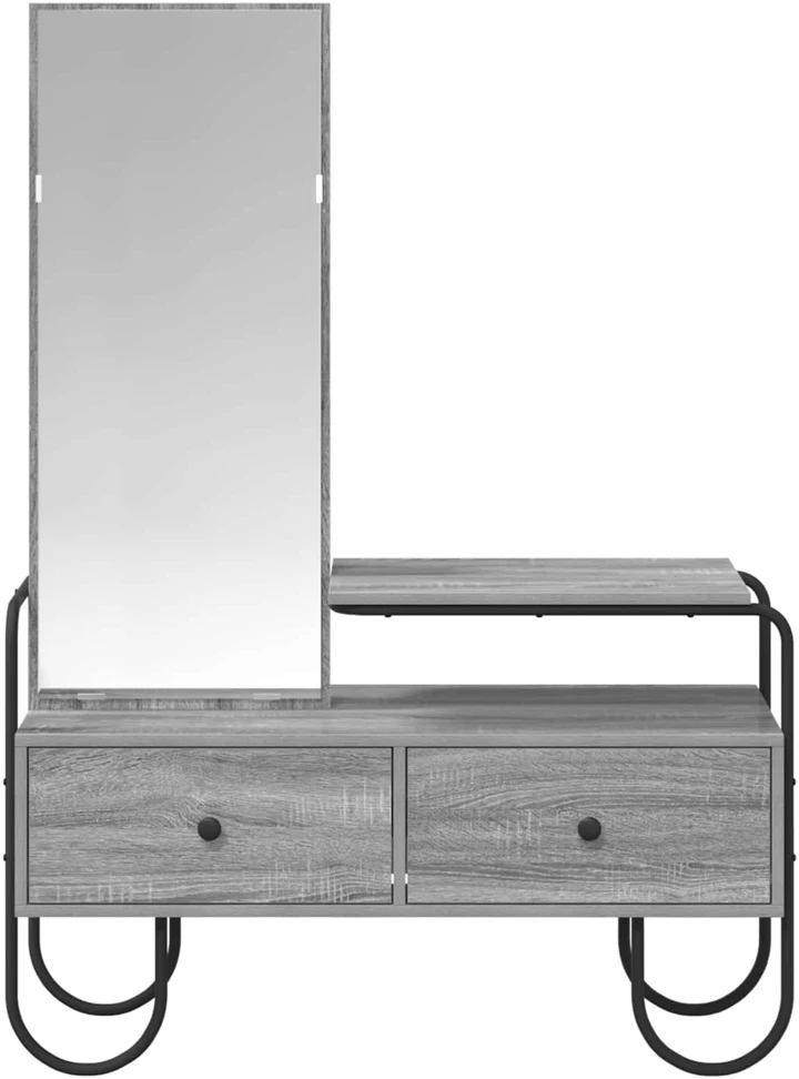 Makiažo stalas su stalčių Pilka Sonoma 100 x 36,5 x 136 cm