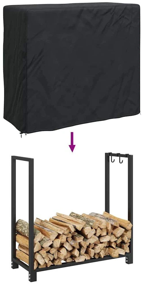 Malkinės dangtis 61 x 122 x 106 cm 210D Oxford audinys Juoda