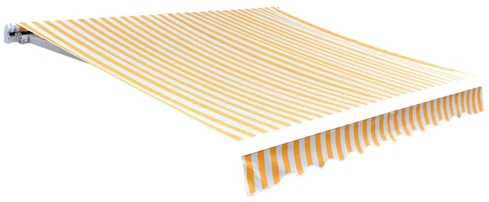 Markizės viršus, geltona ir balta, 3x2,5m (rėmas nepridedamas)