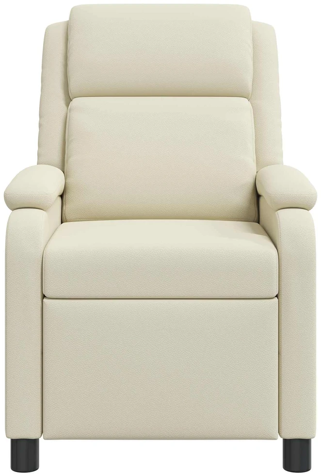 Fotelis Masažinis atlošiamasis krėslas Kreminė Dirbtinė oda