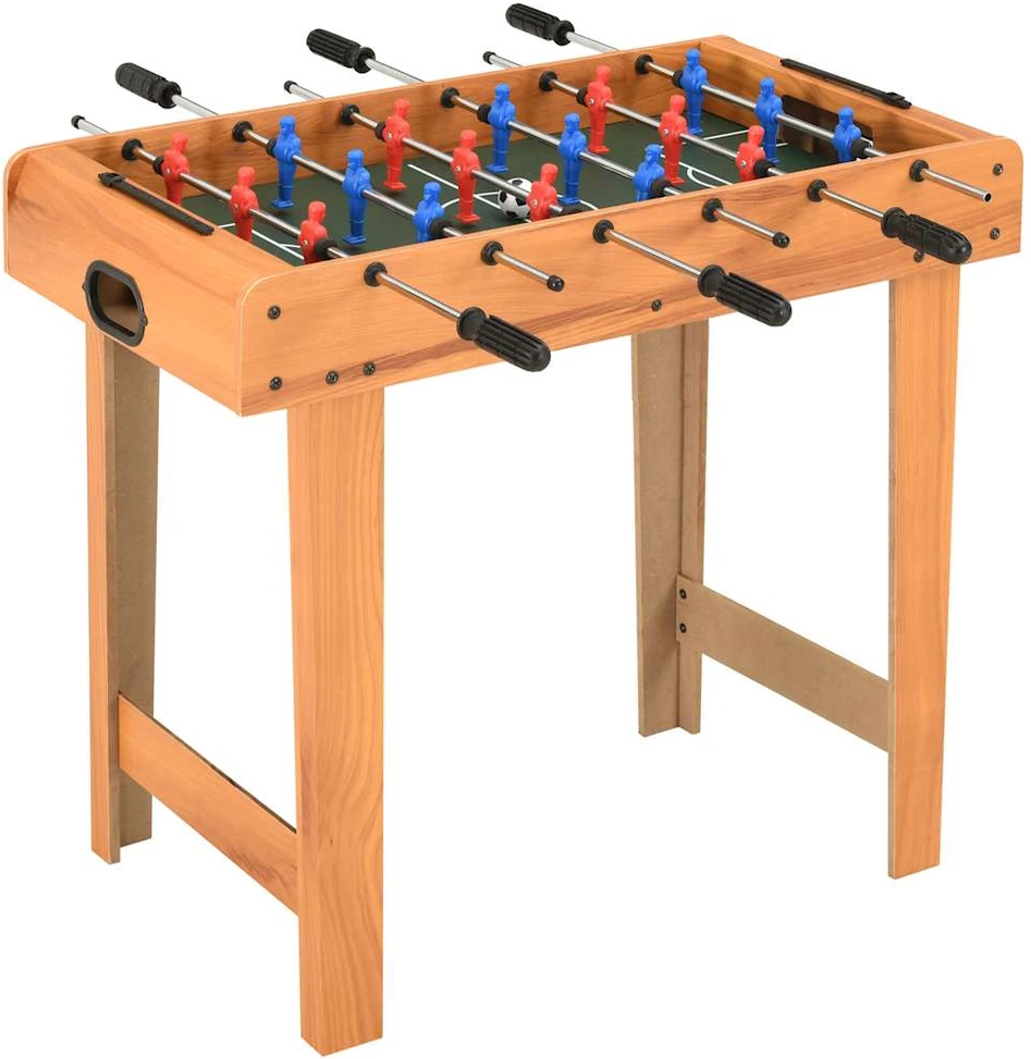 Mažas stalo futbolo stalas, klevo spalvos, 69x37x62cm