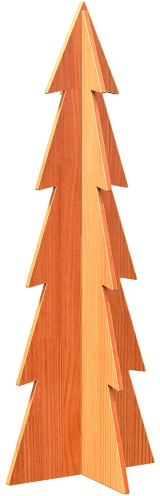 Medinė Kalėdų eglutė, vaško ruda, 112cm, pušies masyvas