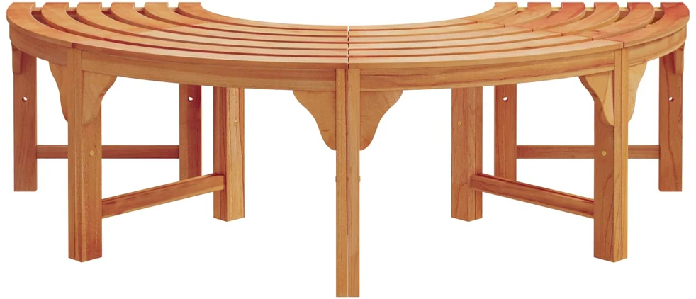 Medžio suolelis 8 -Seater 2 vnt. 160 x 80 x 45cm Natūrali