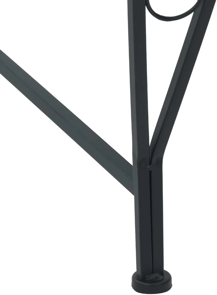 Medžio suolelis 4-Vietų skaičius 160 x 80 x 89 cm Plienas Juoda