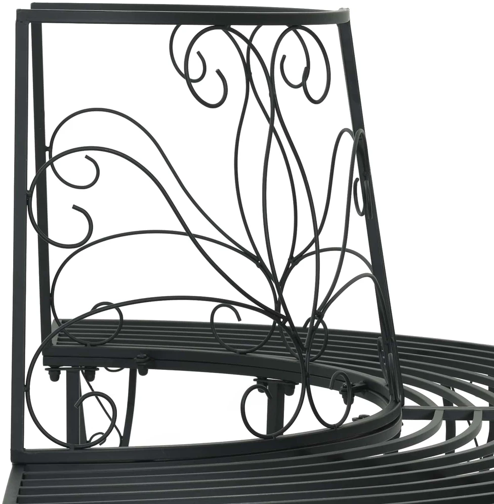 Medžio suolelis 4-Vietų skaičius 160 x 80 x 89 cm Plienas Juoda