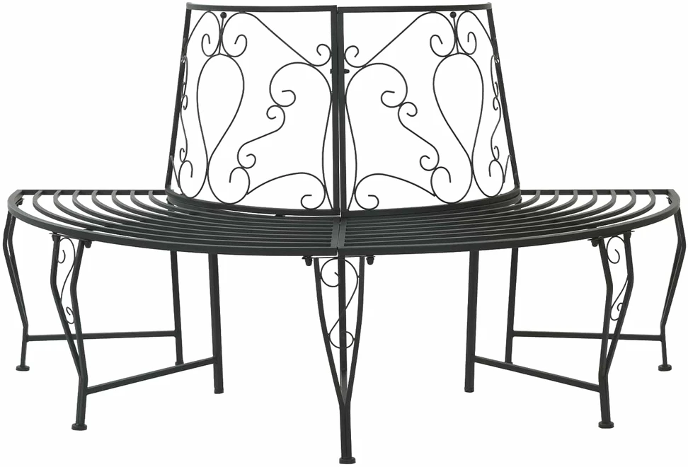 Medžio suolelis 4-Vietų skaičius 160 x 80 x 89 cm Plienas Juoda