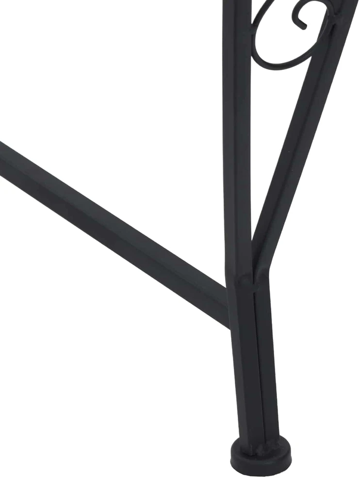 Medžio suolelis 4-Vietų skaičius 160 x 80 x 89 cm Plienas Juoda
