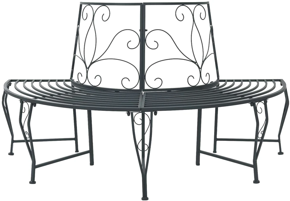 Medžio suolelis 4-Vietų skaičius 160 x 80 x 89 cm Plienas
