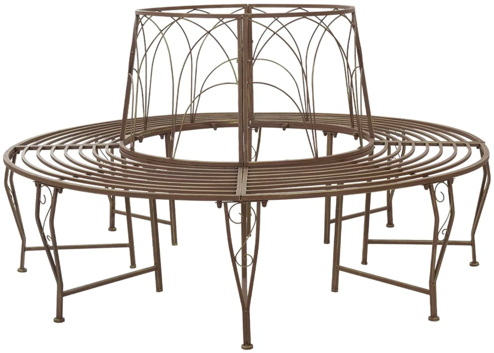Medžio suolelis 8-Vietų skaičius Ø 160 x 89 cm Plienas