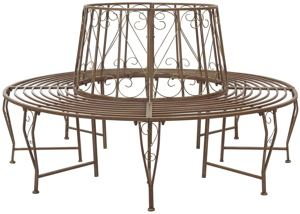 Medžio suolelis 8-Vietų skaičius Ø 160 x 89 cm Plienas