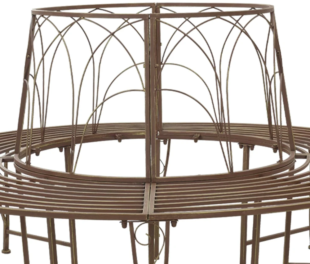 Medžio suolelis 8-Vietų skaičius Ø 160 x 89 cm Plienas