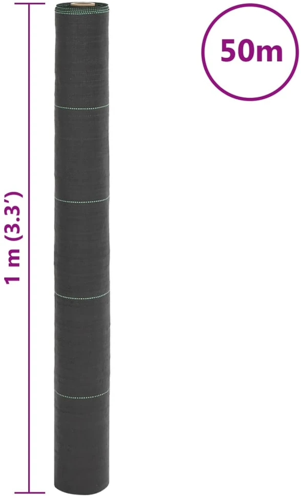 Membrana nuo piktžolių, juodos spalvos, 1x50m, PP