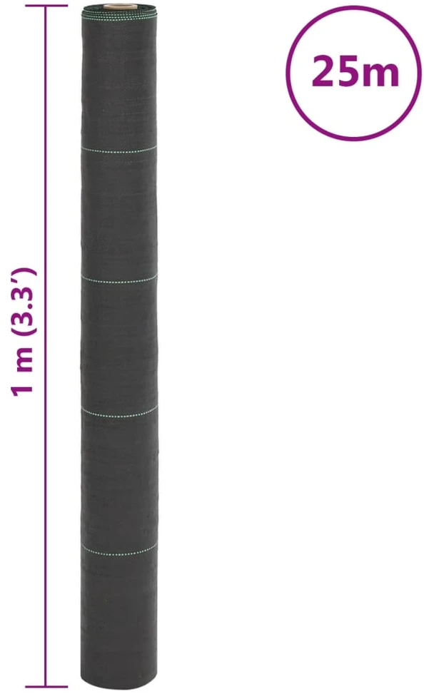Membrana nuo piktžolių, juodos spalvos, 1x25m, PP
