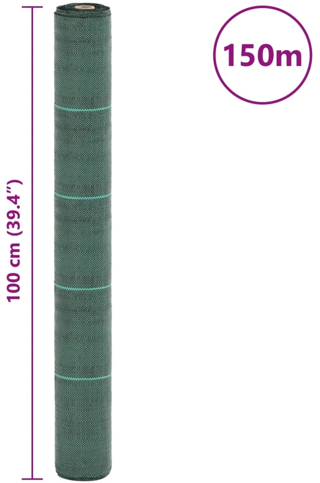 Membrana nuo piktžolių, žalios spalvos, 1x150m, PP