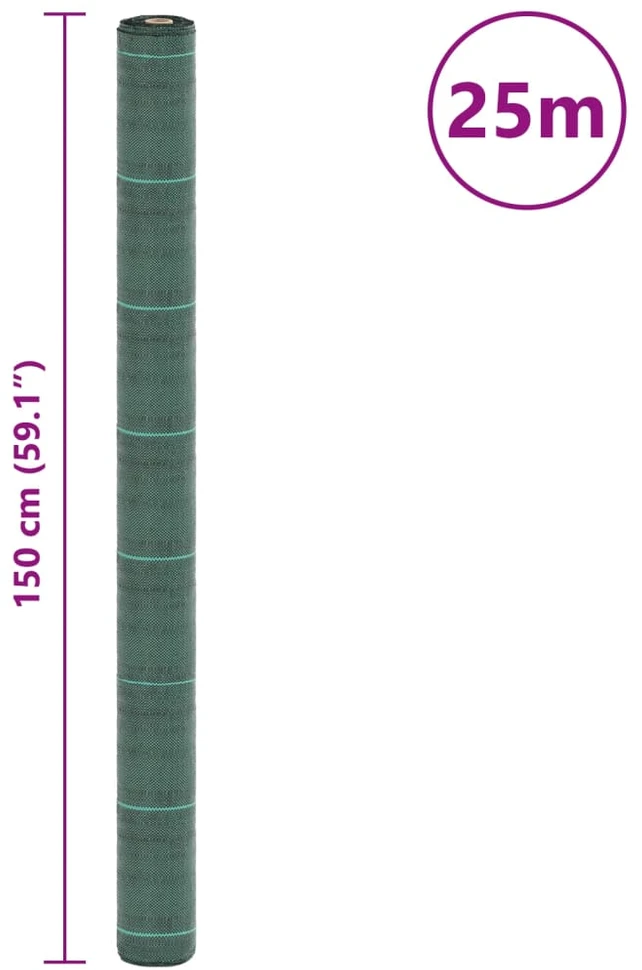 Membrana nuo piktžolių, žalios spalvos, 1,5x25m, PP