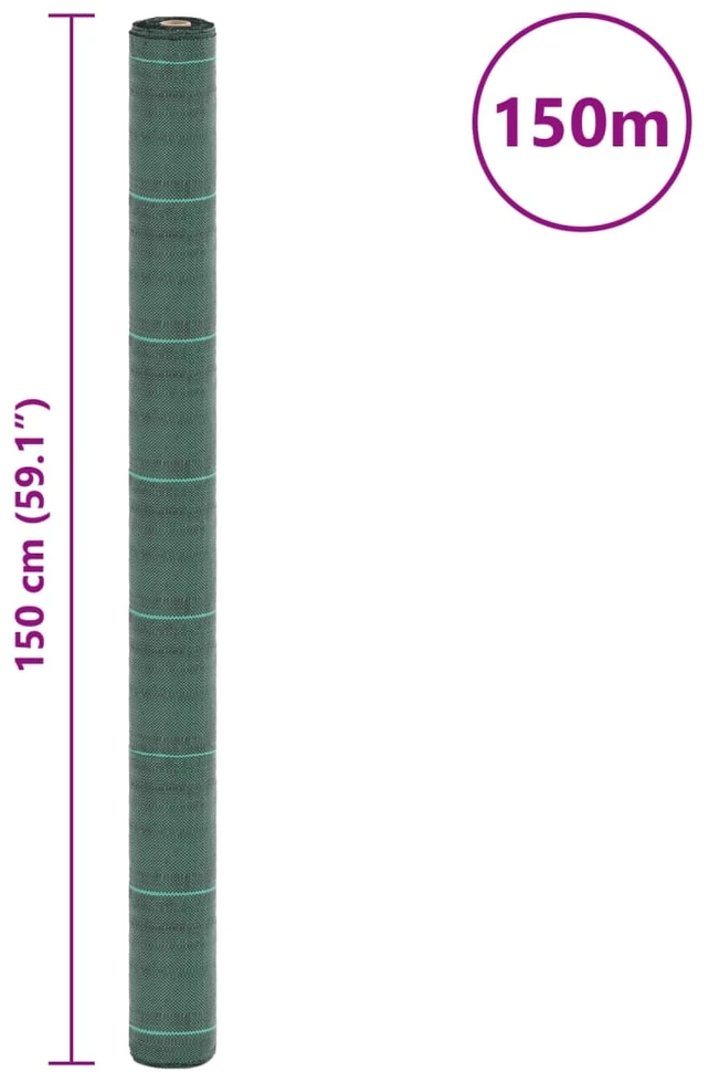 Membrana nuo piktžolių, žalios spalvos, 1,5x150m, PP