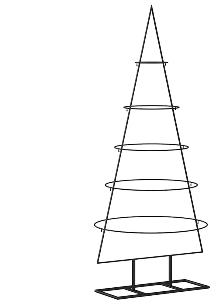 Metalinė Kalėdų eglutė, juodos spalvos, 125cm
