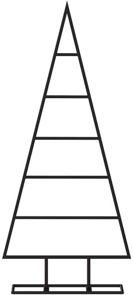 Metalinė Kalėdų eglutė, juodos spalvos, 90 cm