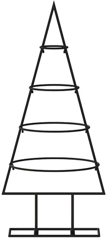 Metalinė Kalėdų eglutė, juodos spalvos, 60 cm