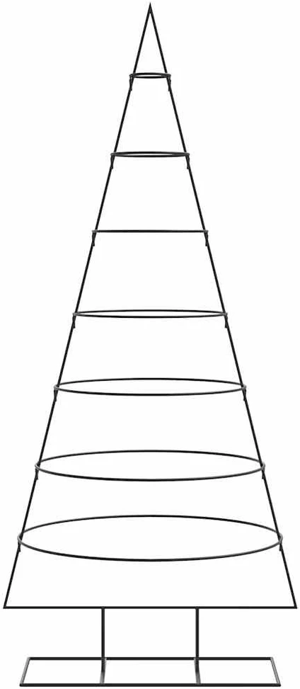 Metalinė Kalėdų eglutė, juodos spalvos, 180 cm