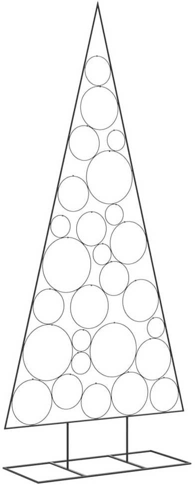 Metalinė Kalėdų eglutė, juodos spalvos, 210cm