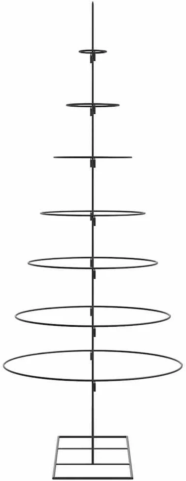 Metalinė Kalėdų eglutė, juodos spalvos, 180 cm