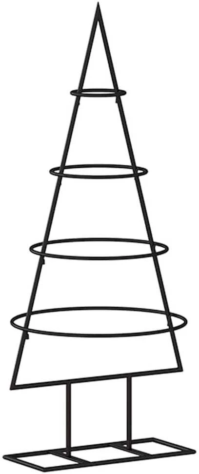 Metalinė Kalėdų eglutė, juodos spalvos, 60 cm