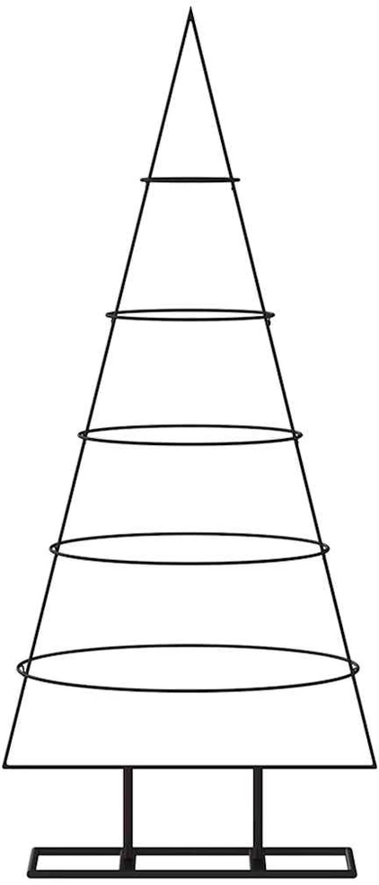Metalinė Kalėdų eglutė, juodos spalvos, 125cm