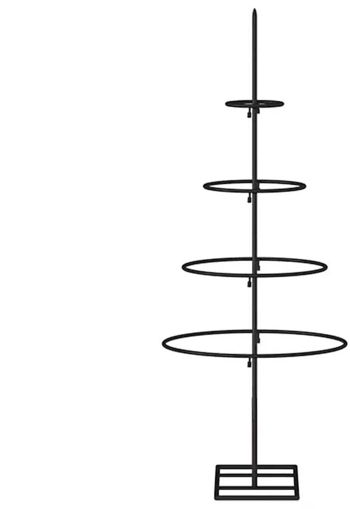 Metalinė Kalėdų eglutė, juodos spalvos, 60 cm