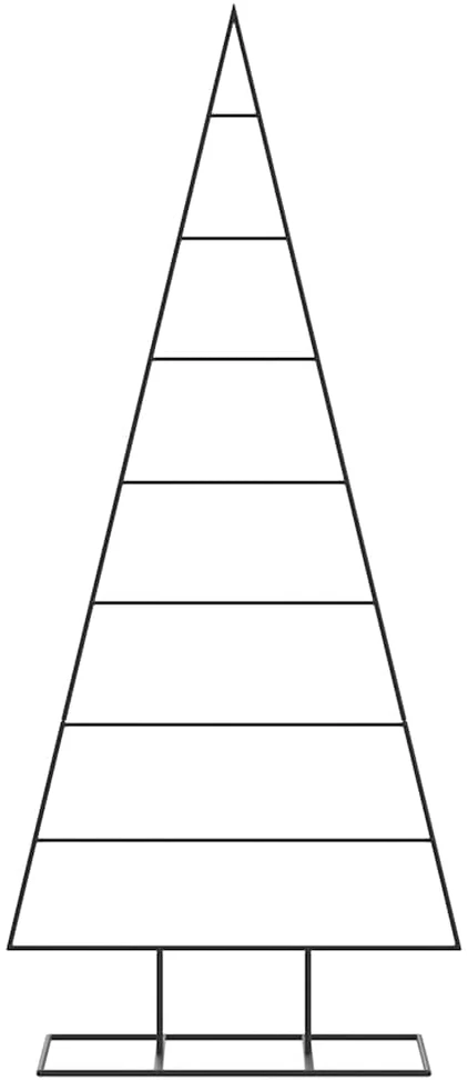 Metalinė Kalėdų eglutė, juodos spalvos, 150 cm
