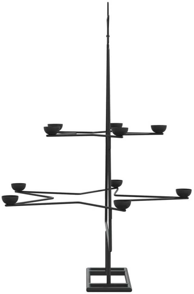 Metalinė Kalėdų eglutė, juodos spalvos, 75cm