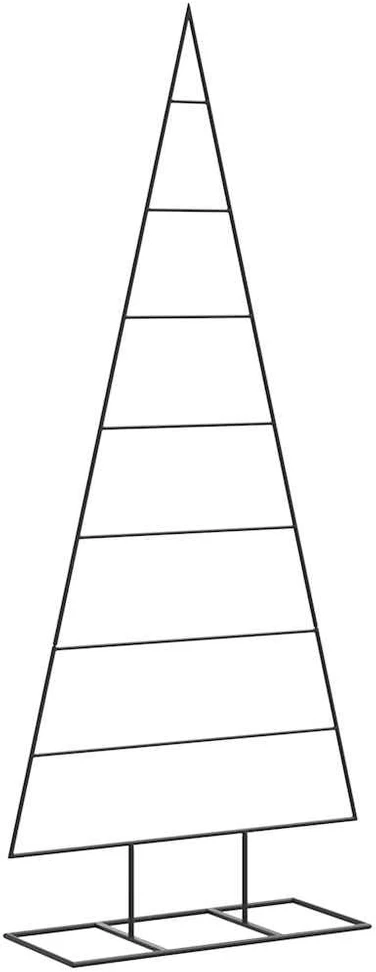 Metalinė Kalėdų eglutė, juodos spalvos, 150 cm