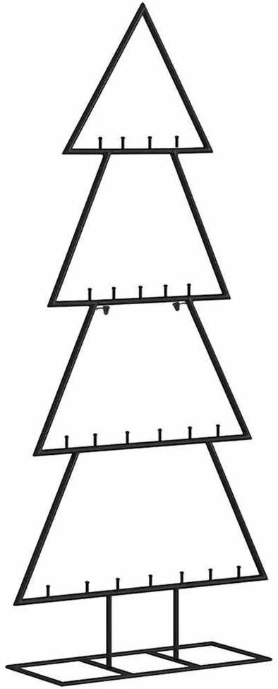 Metalinė Kalėdų eglutė, juodos spalvos, 125cm
