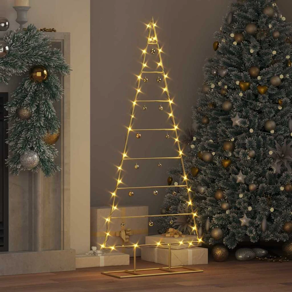 Metalinis Kalėdų medis Auksinė 125 cm