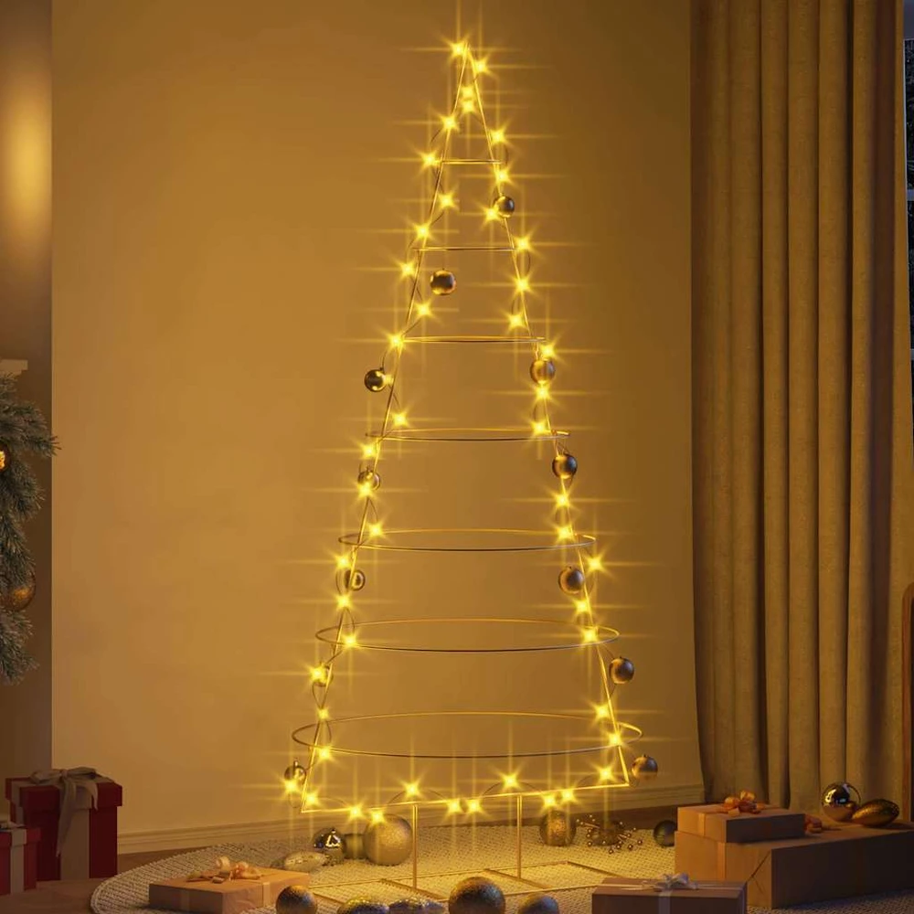 Metalinis Kalėdų medis s stovu Auksinė 209 cm